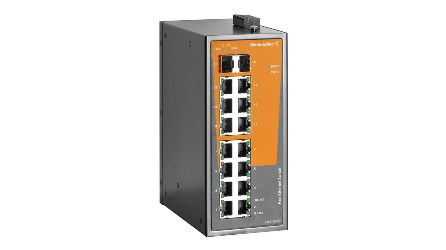 Weidmuller 14 x RJ45口非管理型网络交换机