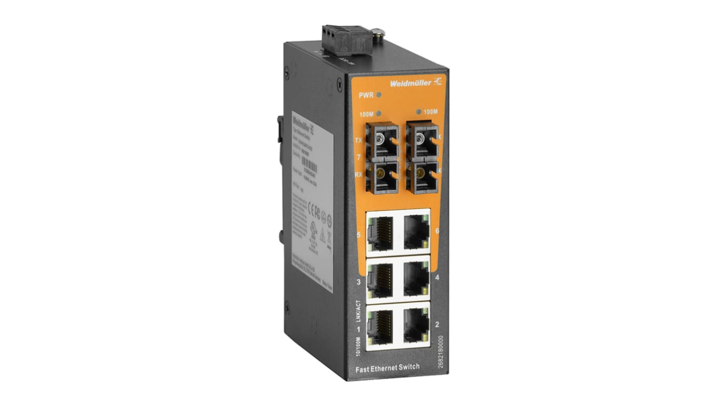 Weidmüller 6 x RJ45口非管理型网络交换机