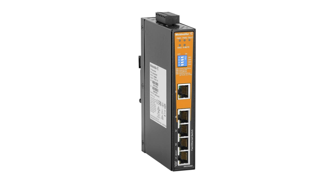 Weidmüller Managed 5 x RJ45 Port Network Switch
