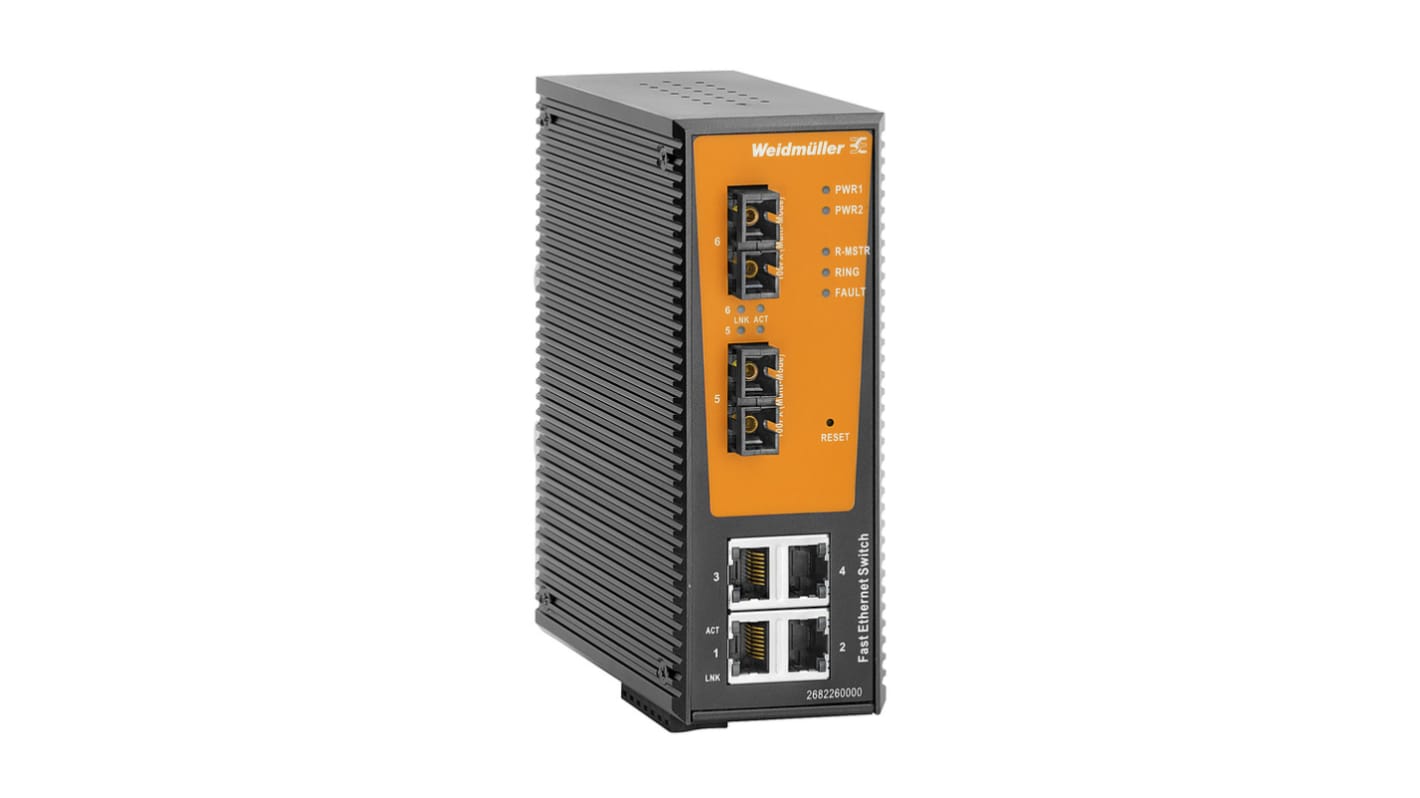 Weidmüller 4 x RJ45口管理型网络交换机