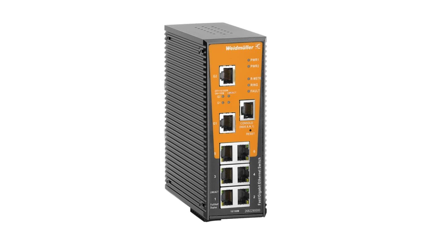 Weidmüller Managed 6 x RJ45 Port Network Switch