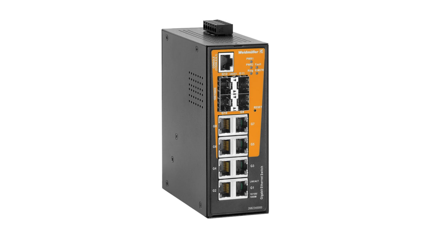 Weidmüller 8 x RJ45口管理型网络交换机