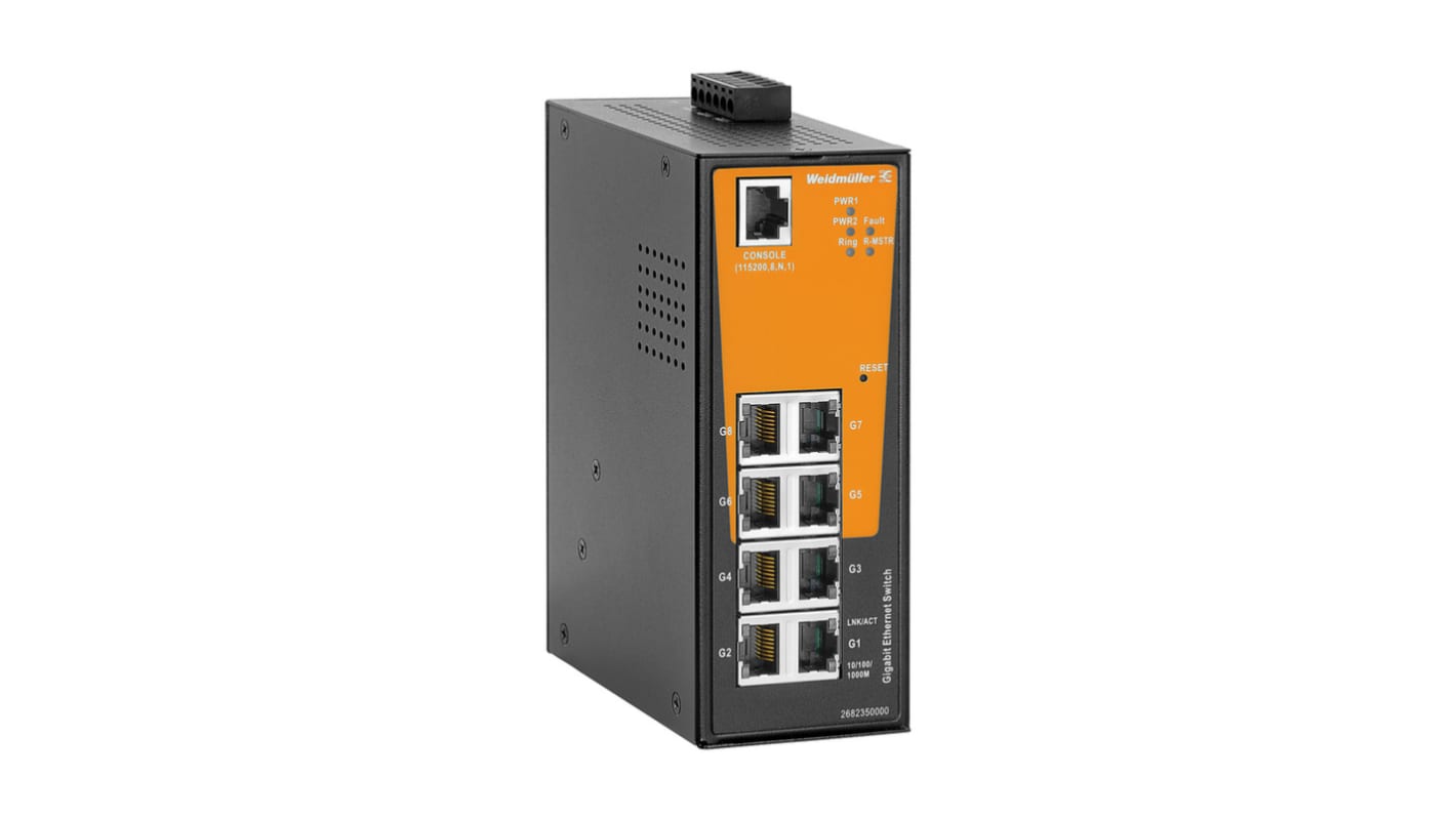 Weidmüller 8 x RJ45口管理型网络交换机