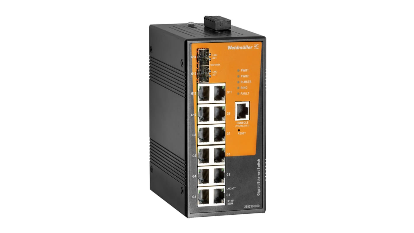 Weidmüller Managed 12 x RJ45 Port Network Switch