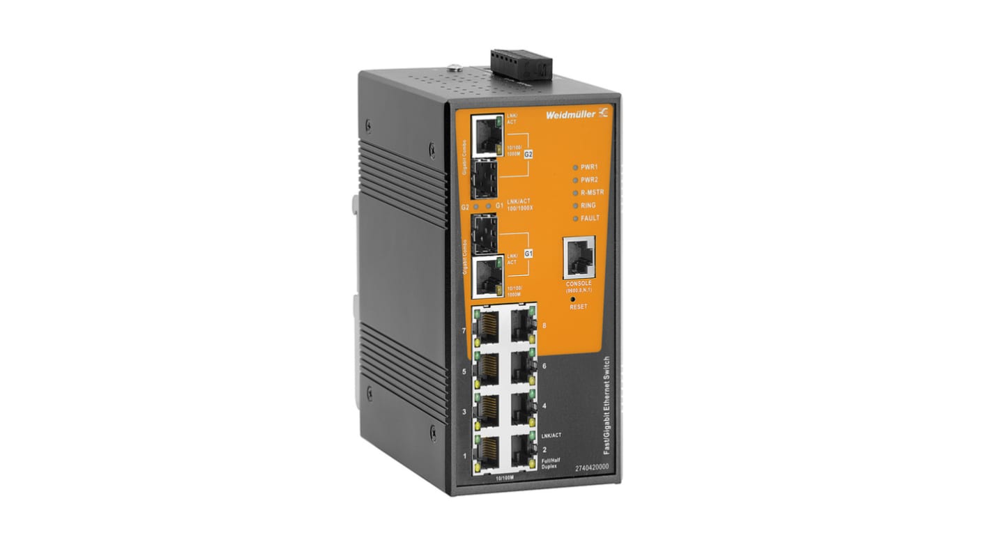 Weidmüller Managed 8 x RJ45 Port Network Switch