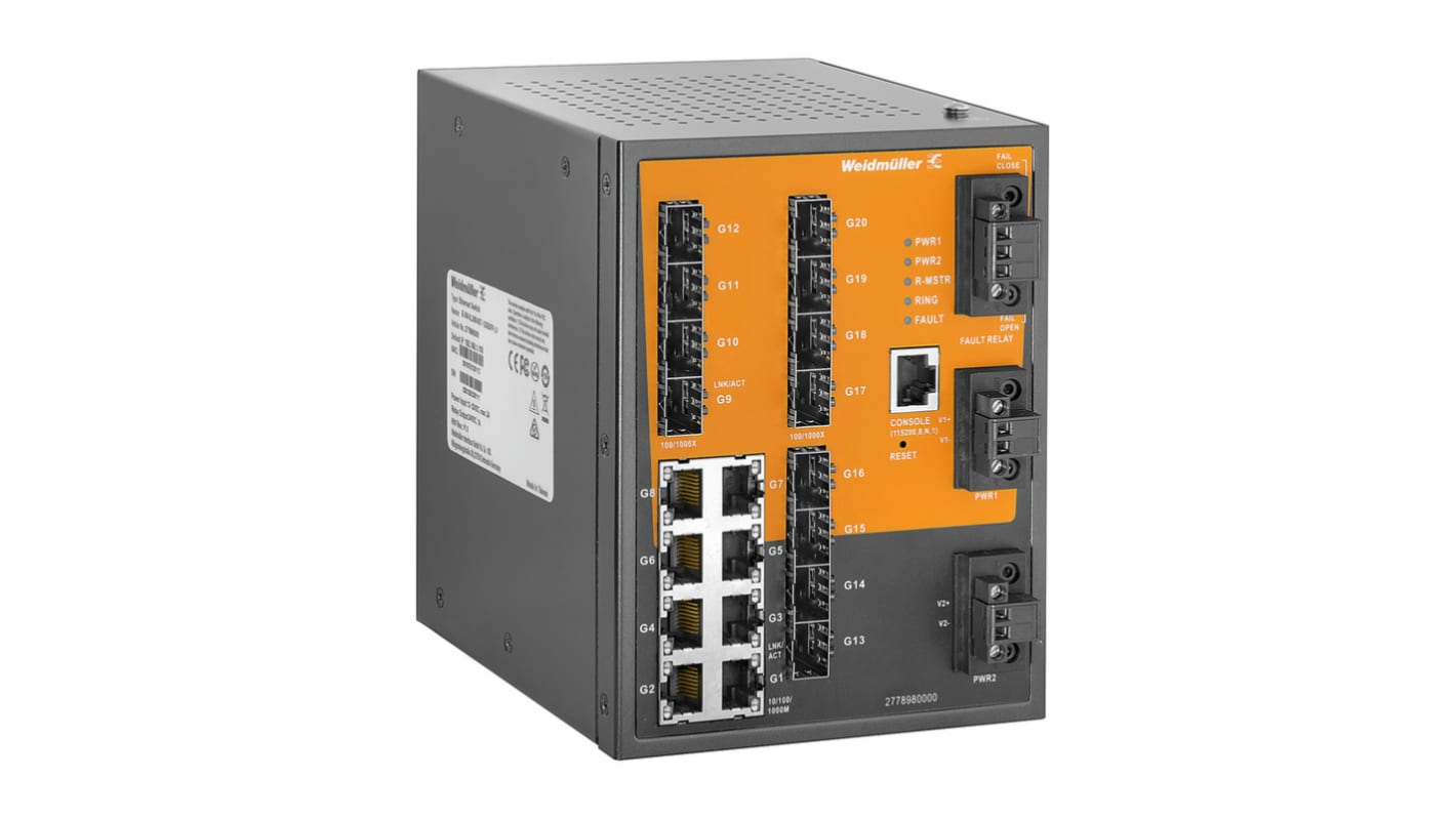 Weidmüller Managed 8 x RJ45 Port Network Switch