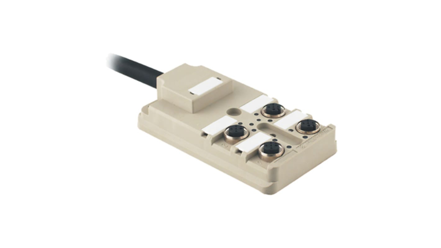Weidmüller SAI Series Actuator Hub, M12, 10m cable, 4 way, 5 port