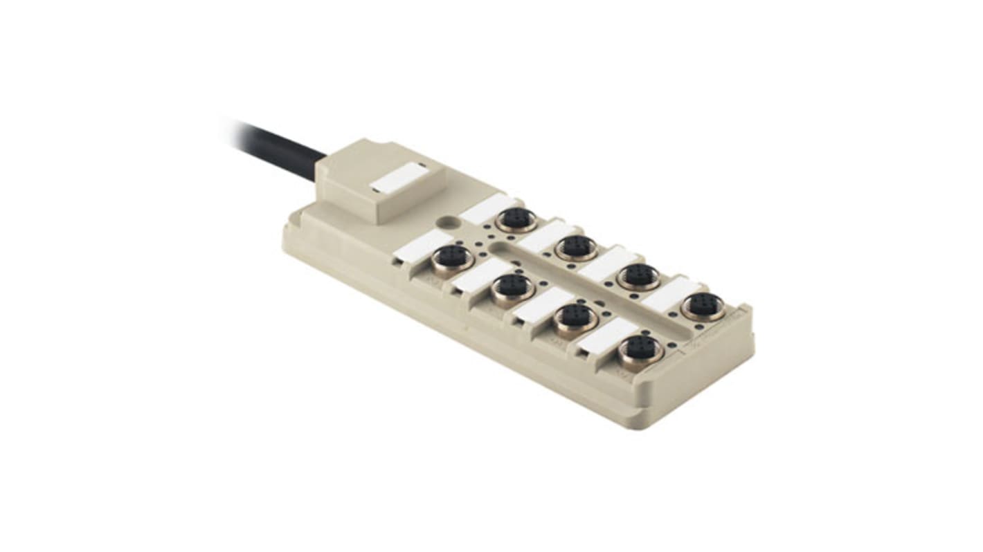 Weidmüller M12执行器集线器, 4端口, 8线路, 30V 直流, 5m线长, SAI系列