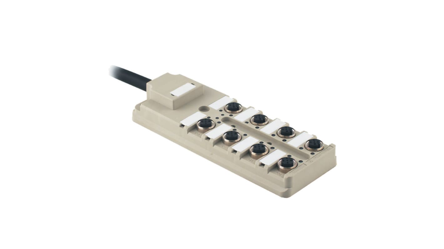 Weidmüller SAI Series Actuator Hub, M12, 10m cable, 8 way, 4 port