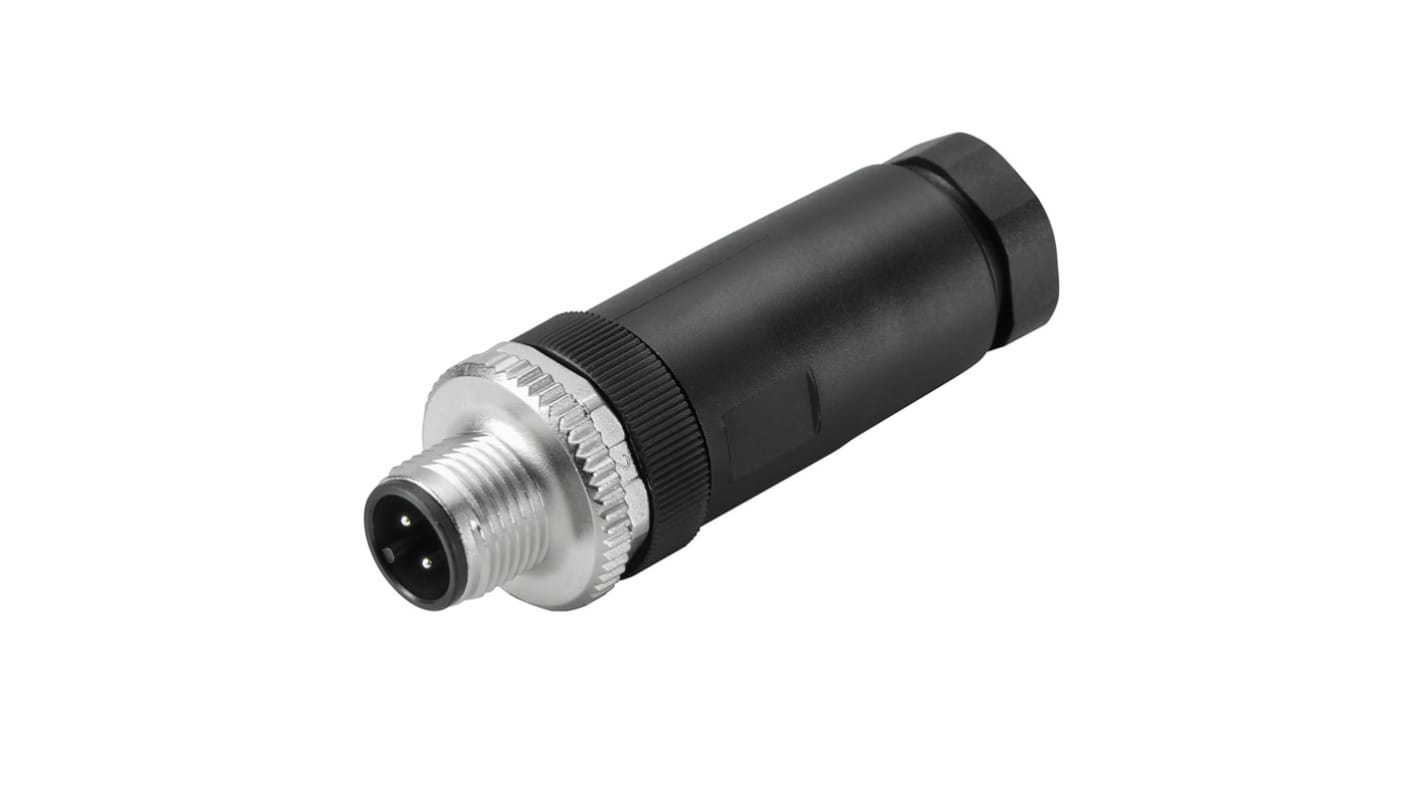 Weidmüller Connector, 5 Contacts, Screw Mount, M12 Connector, Plug and Socket, Male and Female Contacts, IP67, SAIS