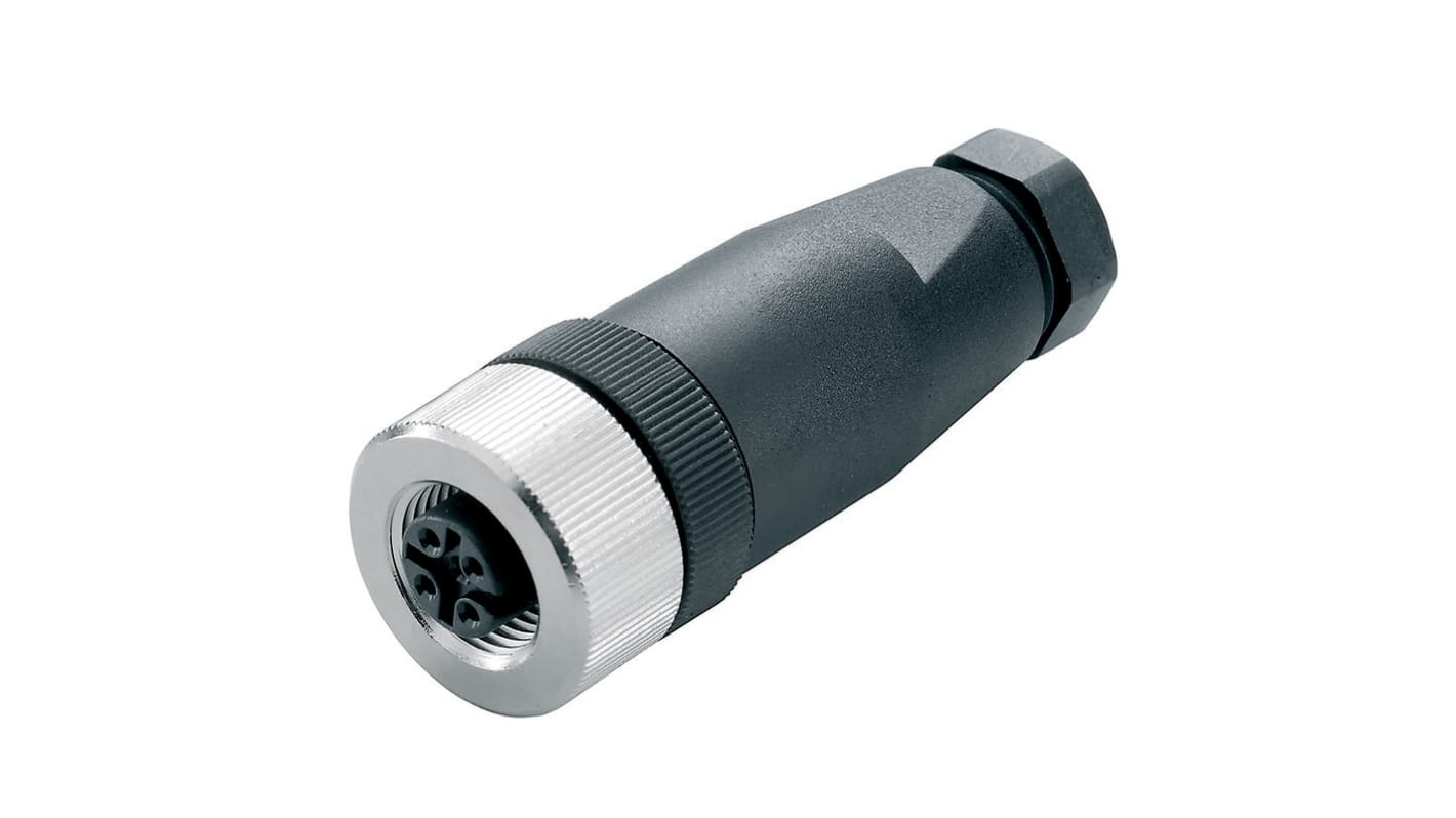 Weidmüller Connector, 4 Contacts, Screw Mount, M12 Connector, Socket, Female, IP67, SAIB Series