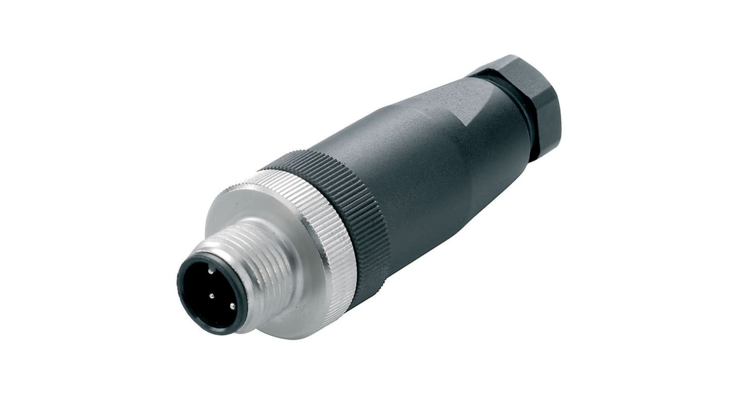 Weidmüller Connector, 4 Contacts, Screw Mount, M12 Connector, Plug and Socket, Male and Female Contacts, IP67, SAIS