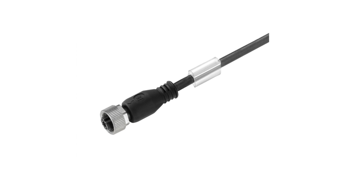 Weidmüller Straight Female 4 way Actuator/Sensor Cable, 5m