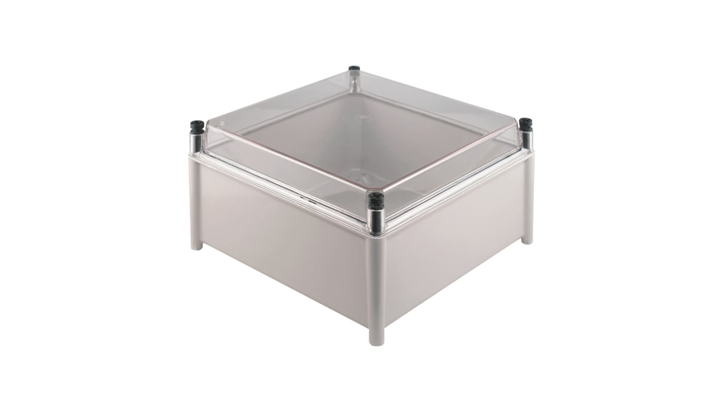 Weidmüller TBF Series Grey Glass Fibre Reinforced Polyester Enclosure, IP66, IK08, Transparent Lid, 488 x 302 x 210mm