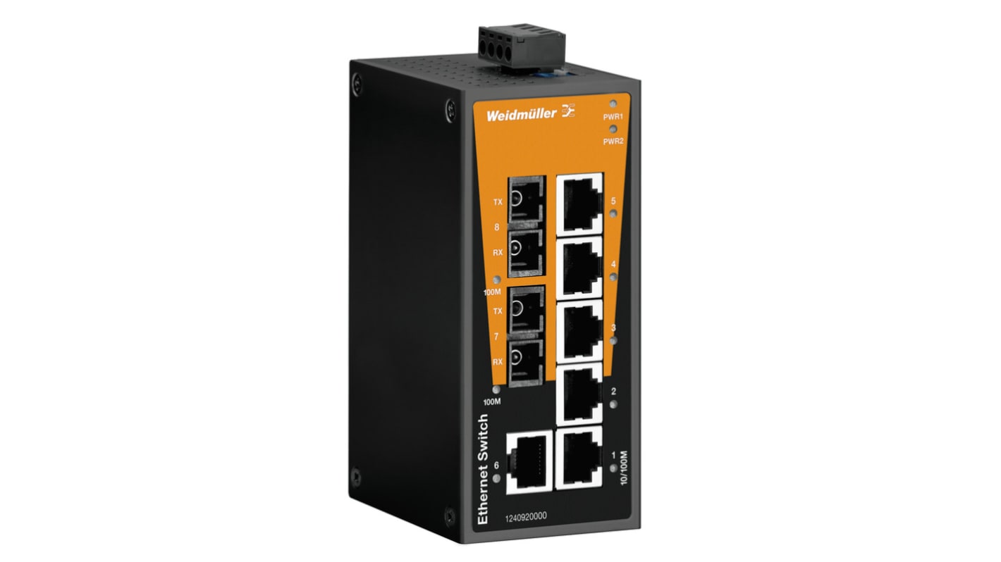 Weidmüller 6 x RJ45口非管理型网络交换机