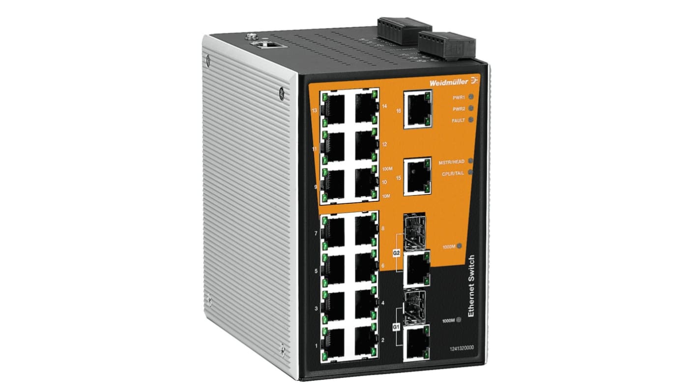 Weidmüller 16 x RJ45口管理型网络交换机