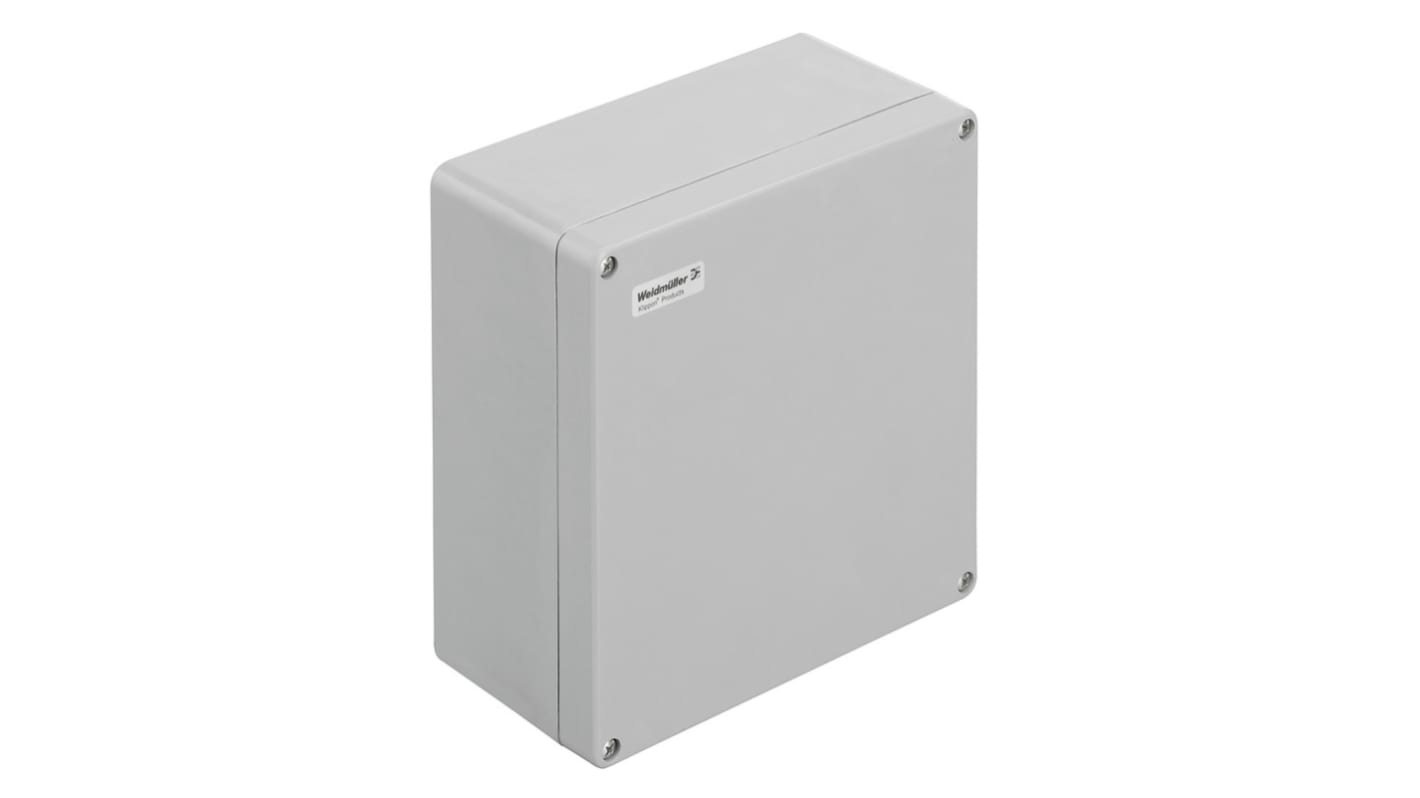 Weidmüller Klippon POK Series Grey Glass Fibre Reinforced Polyester Enclosure, IP66, Grey Lid, 255 x 250 x 120mm