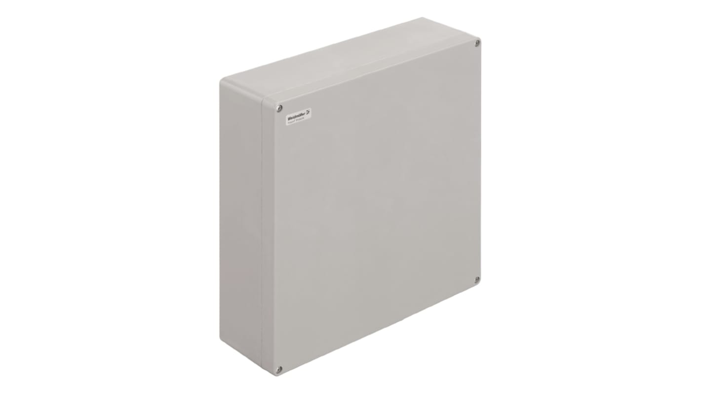 Weidmüller Klippon POK Series Grey Glass Fibre Reinforced Polyester Enclosure, IP66, Grey Lid, 400 x 405 x 120mm