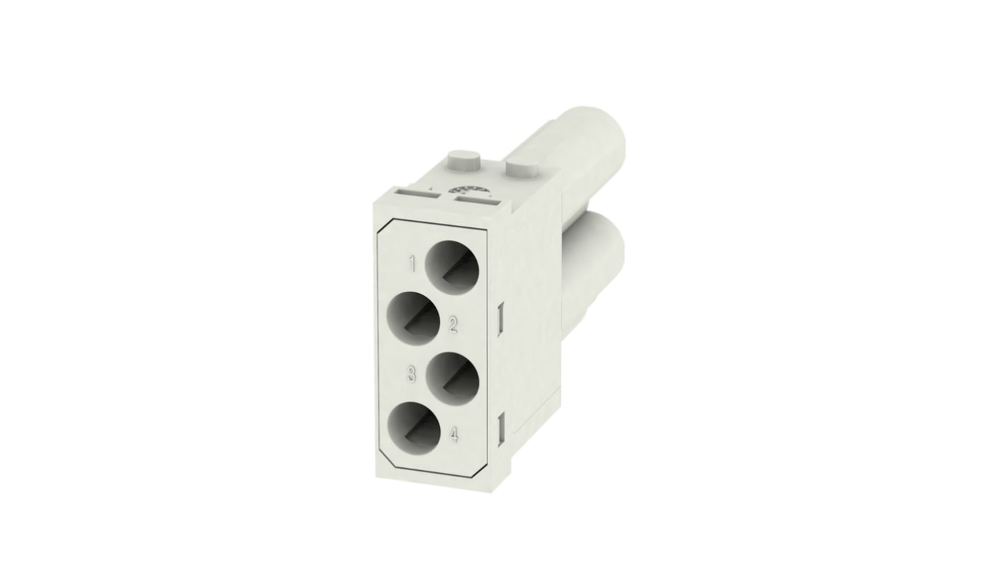 Weidmüller Heavy Duty Power Connector Insert, 40A, Male, ModuPlug Series, 4 Contacts