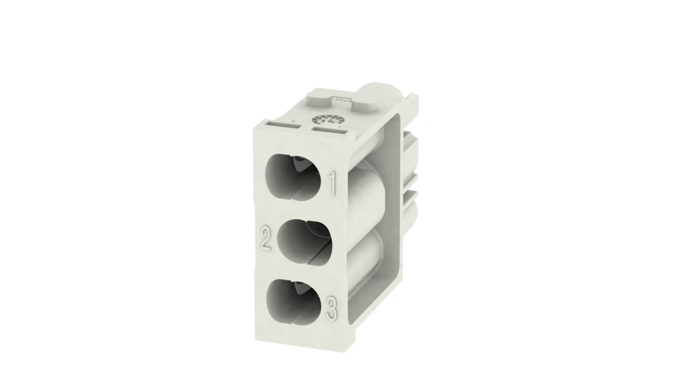Weidmüller Heavy Duty Power Connector Insert, 40A, Female, ModuPlug Series, 3 Contacts
