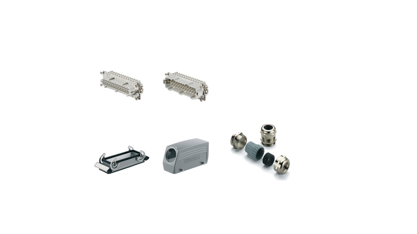 Weidmüller Heavy Duty Power Connector, 16A, Female, Male, HE Series, 24 Contacts