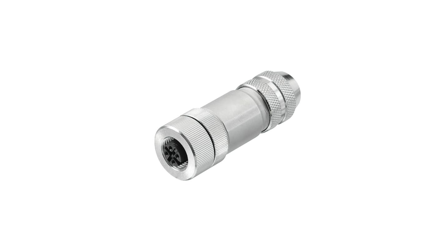 Weidmüller M12连接器插座, 5芯, 螺钉安装, IP67, SAIB系列