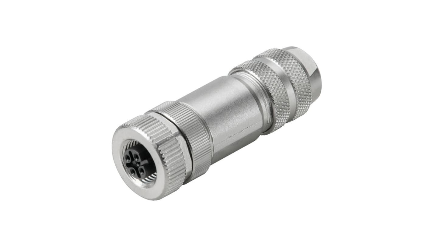 Weidmüller M12连接器插座, 5芯, 螺钉安装, IP67, SAIBM系列