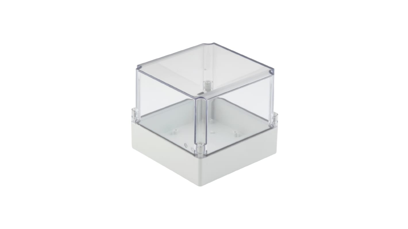 Weidmüller MPC Series Grey Polycarbonate Enclosure, IP66, IP67, IK08, Transparent Lid, 125 x 125 x 125mm