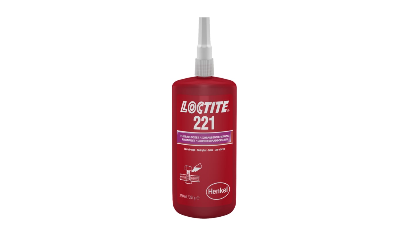 Loctite Loctite 221 Purple Thread lock, 250 ML, 24 h Cure Time