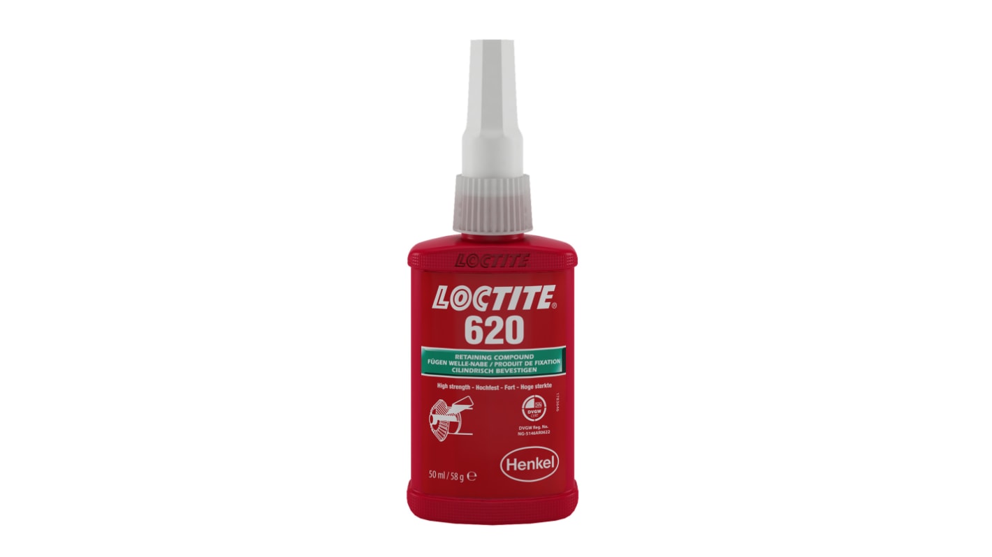 Loctite Green Medium to High Strength, Retaining Compound Methacrylate Liquid Bottle 50 ML, 0 → 250 °C Loctite