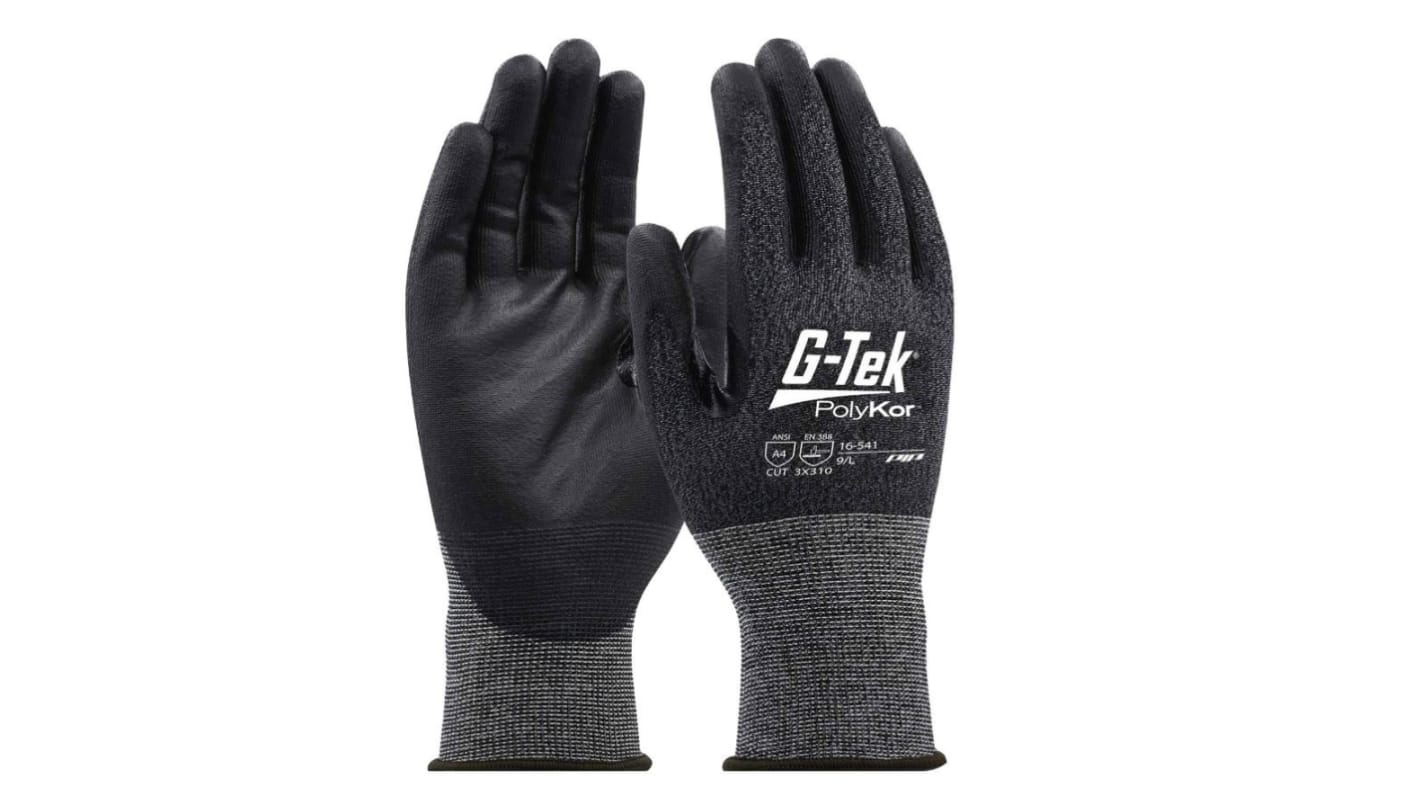 Guanti da lavoro G-tek 16-541, Tg. 8, in Fili di cotone, col. Nero