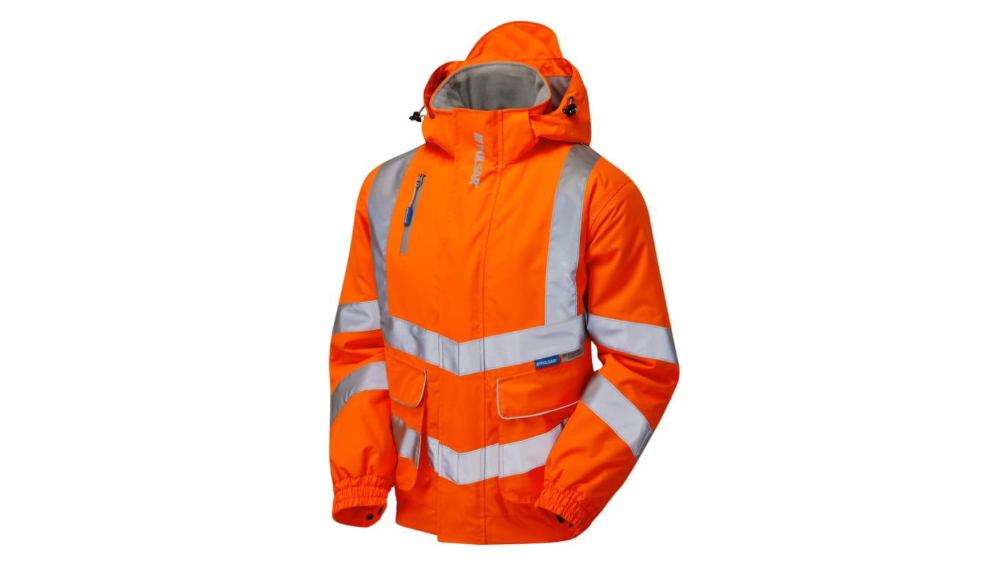 PULSAR PR496 Orange Unisex Hi Vis Bomber Jacket, 6XL