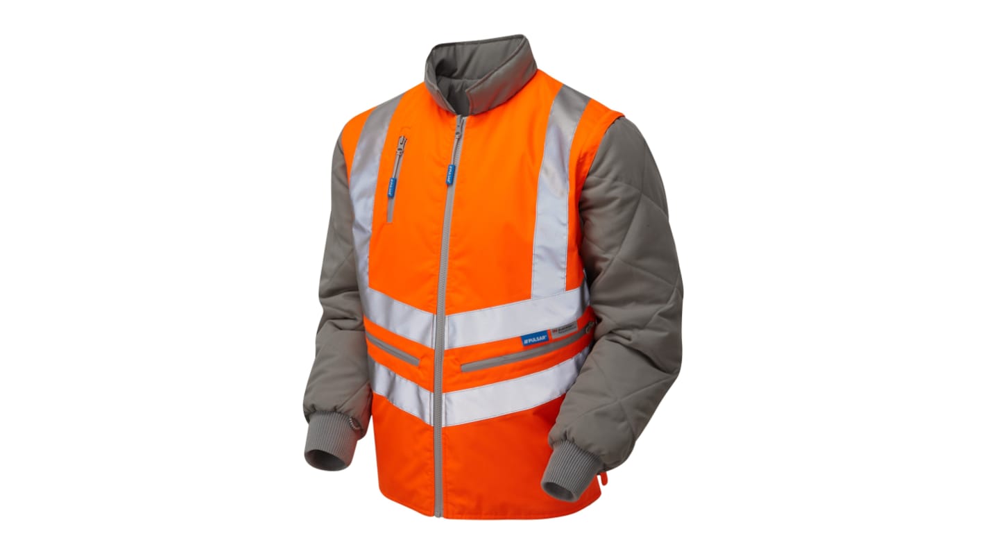 Allied Telesyn Orange Breathable Hi Vis Bodywarmer, XS