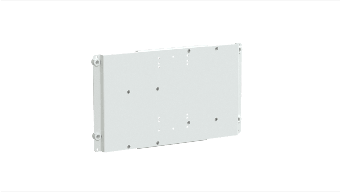 Schneider Electric PrismaSeT Series RAL 9003 Sheet Steel Mounting Plate, 250mm H, 600mm W for Use with PrismaSeT
