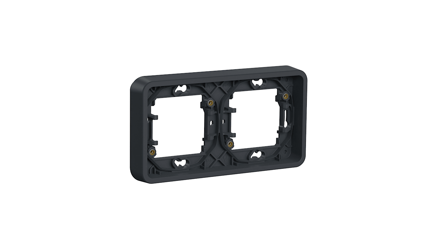 Schneider Electric Grey 2 Gang Plug Socket, Indoor, Outdoor Use