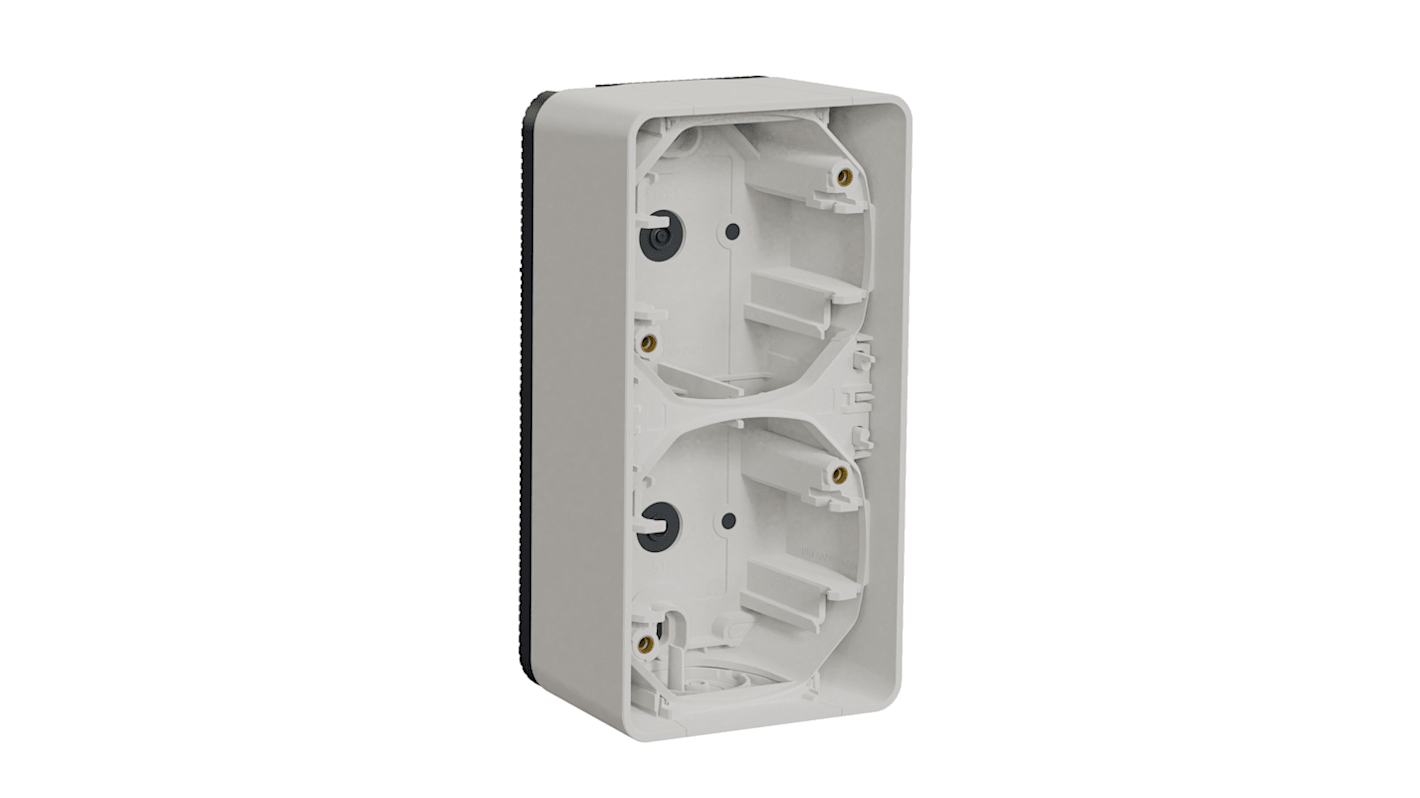 Schneider Electric White 2 Gang Plug Socket, Indoor, Outdoor Use