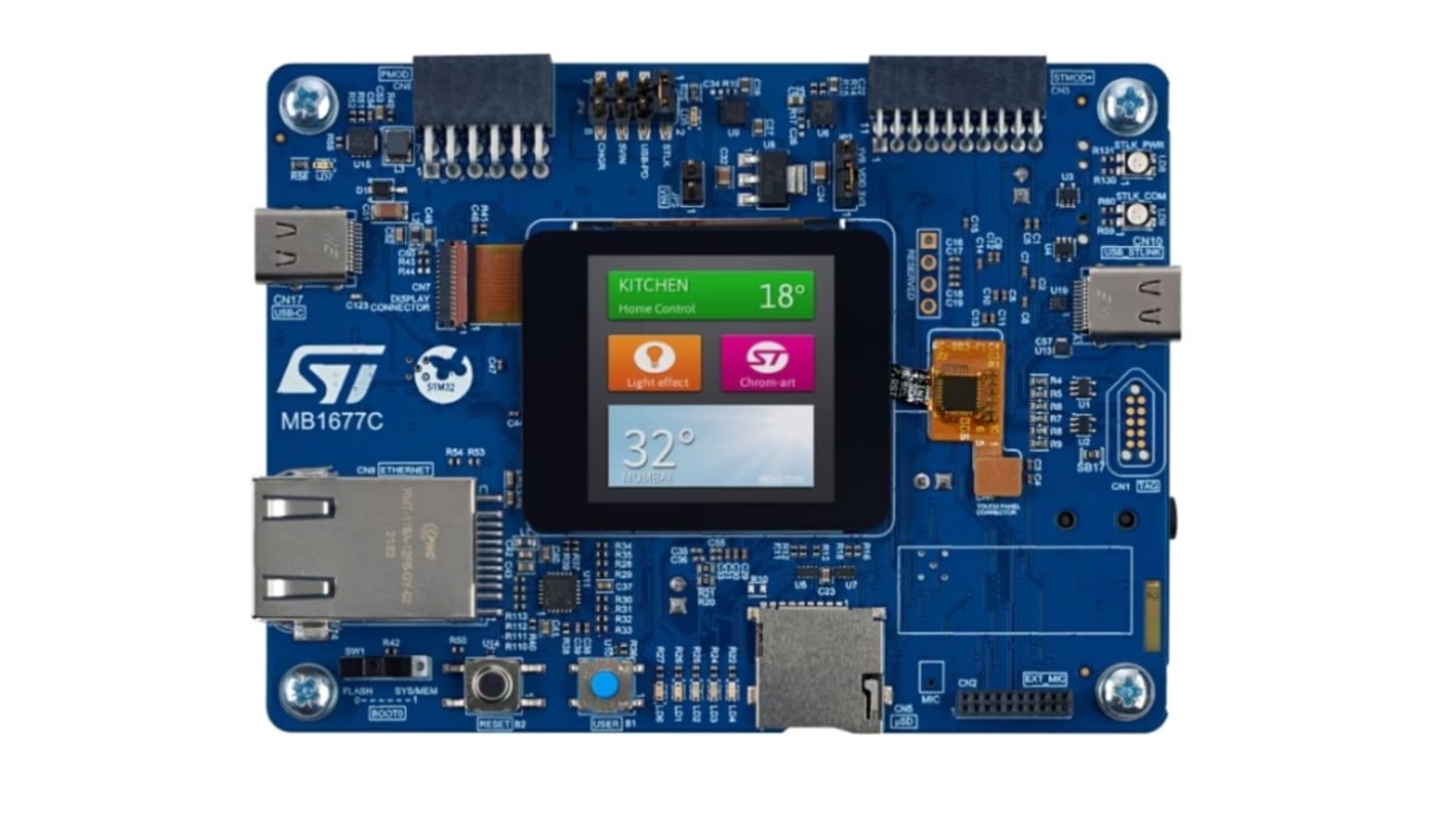 STMicroelectronics ARM Cortex处理器和微控制器套件, ARM Cortex M33内核, ST Discovery Kit With STM32H573IIK3Q MCU