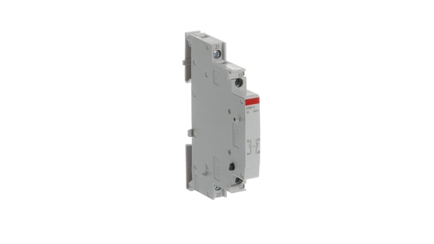ABB Auxiliary Contact, 1 Contact, 1NO+1NC, DIN Rail E299-11