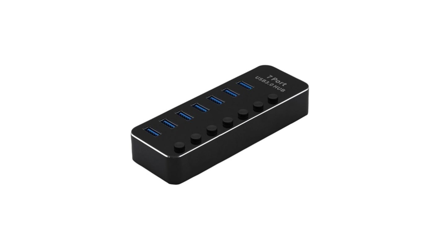 Roline, USB 3.0 USB Hub 3.0, 7 USB Ports, USB A, USB, 128 x 46 x 22mm