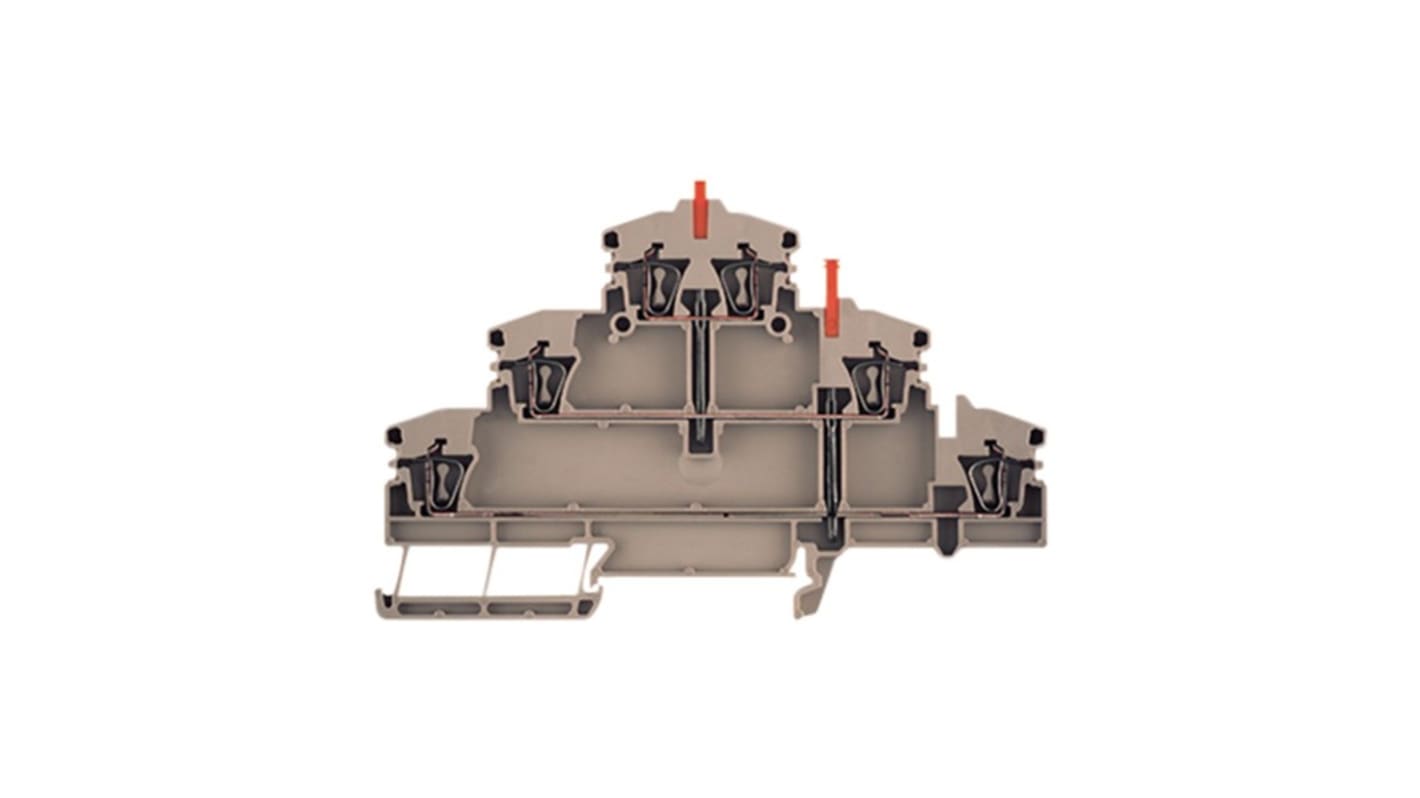 Weidmüller 1782320000 Dark Beige, 0.5 → 2.5mm², 1-Level, Clamp Termination