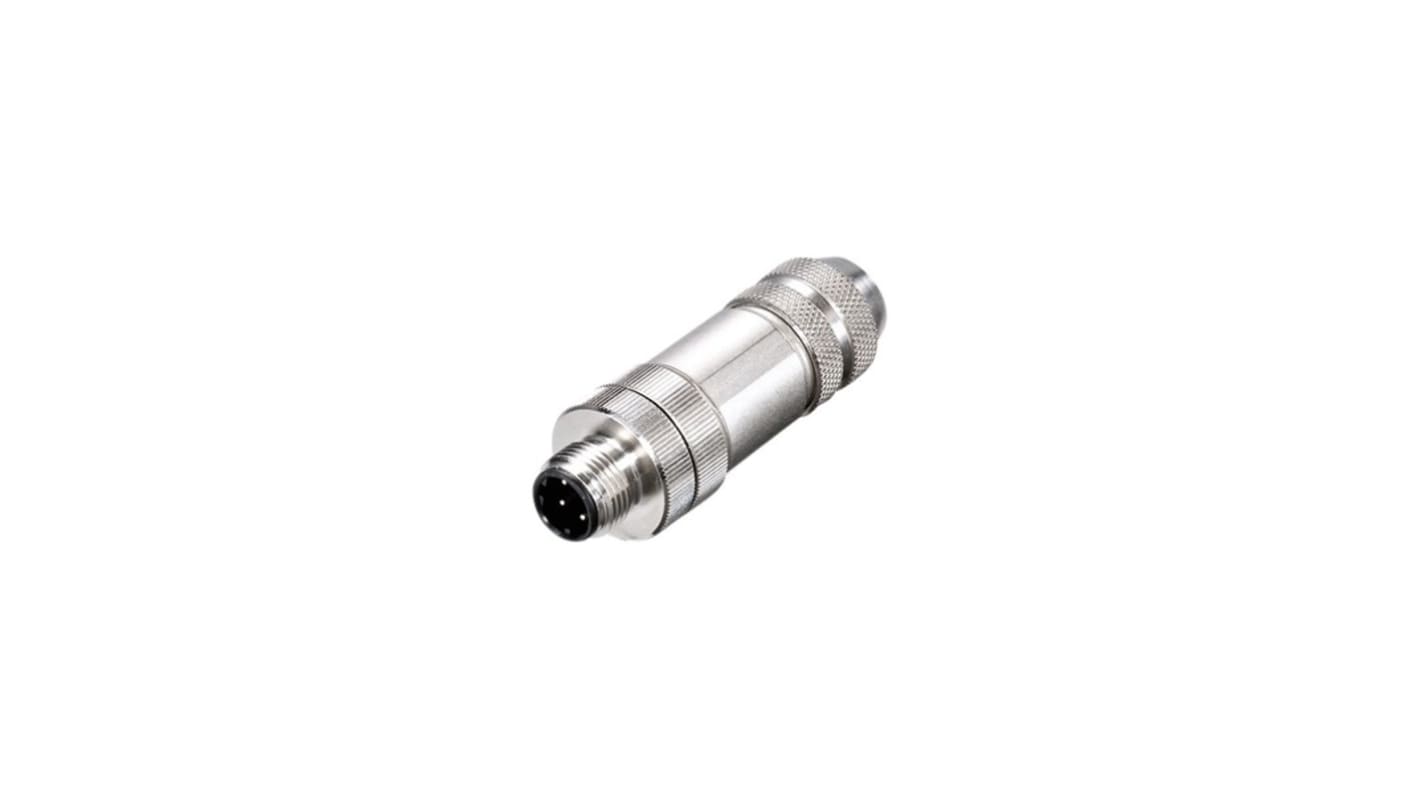 Connettori circolari Weidmüller, maschio, serie SAI, M12, 4 poli, Montaggio su cavo