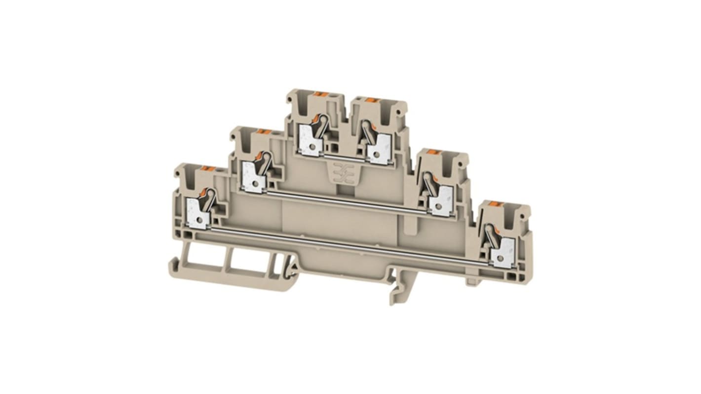 Weidmüller 2428510000 Dark Beige, 0.5 → 2.5mm², 3-Level, Clamp Termination