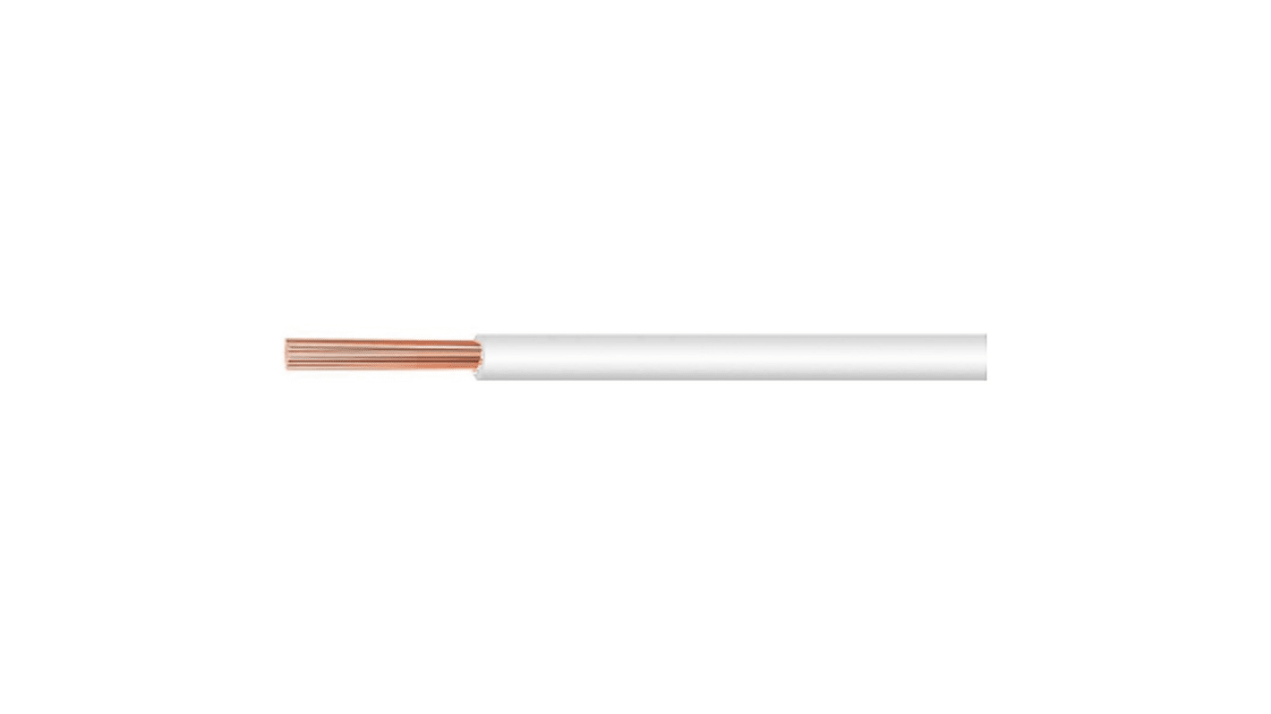 Kabeltronik White 0.14 mm² Hook Up Wire, 26 AWG, 100m, PVC Insulation, LIYV 0.14 MM² WHITE