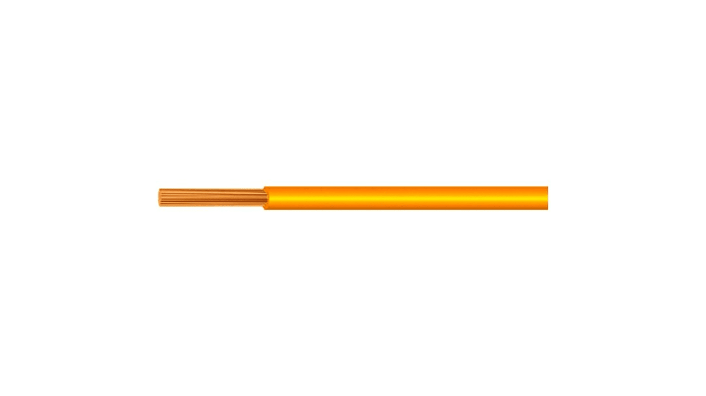 Kabeltronik Yellow 0.75 mm² Hook Up Wire, 18 AWG, 100m, PVC Insulation, LIYV 0.75 MM² YELLOW