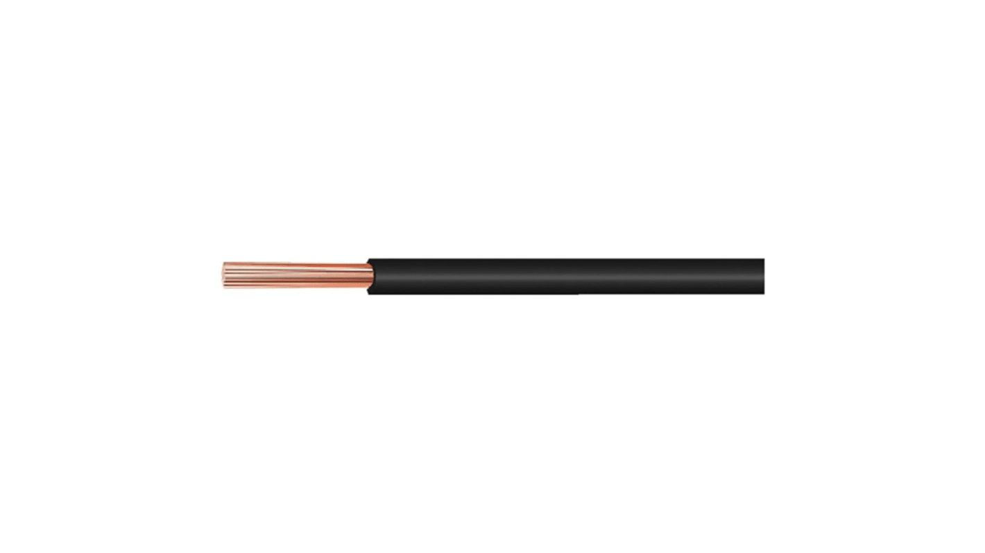 Huber+Suhner RADOX Series Black 4 mm² Hook Up Wire, 12 AWG, 100m, RADOX 125 4.0 MM² BLACK