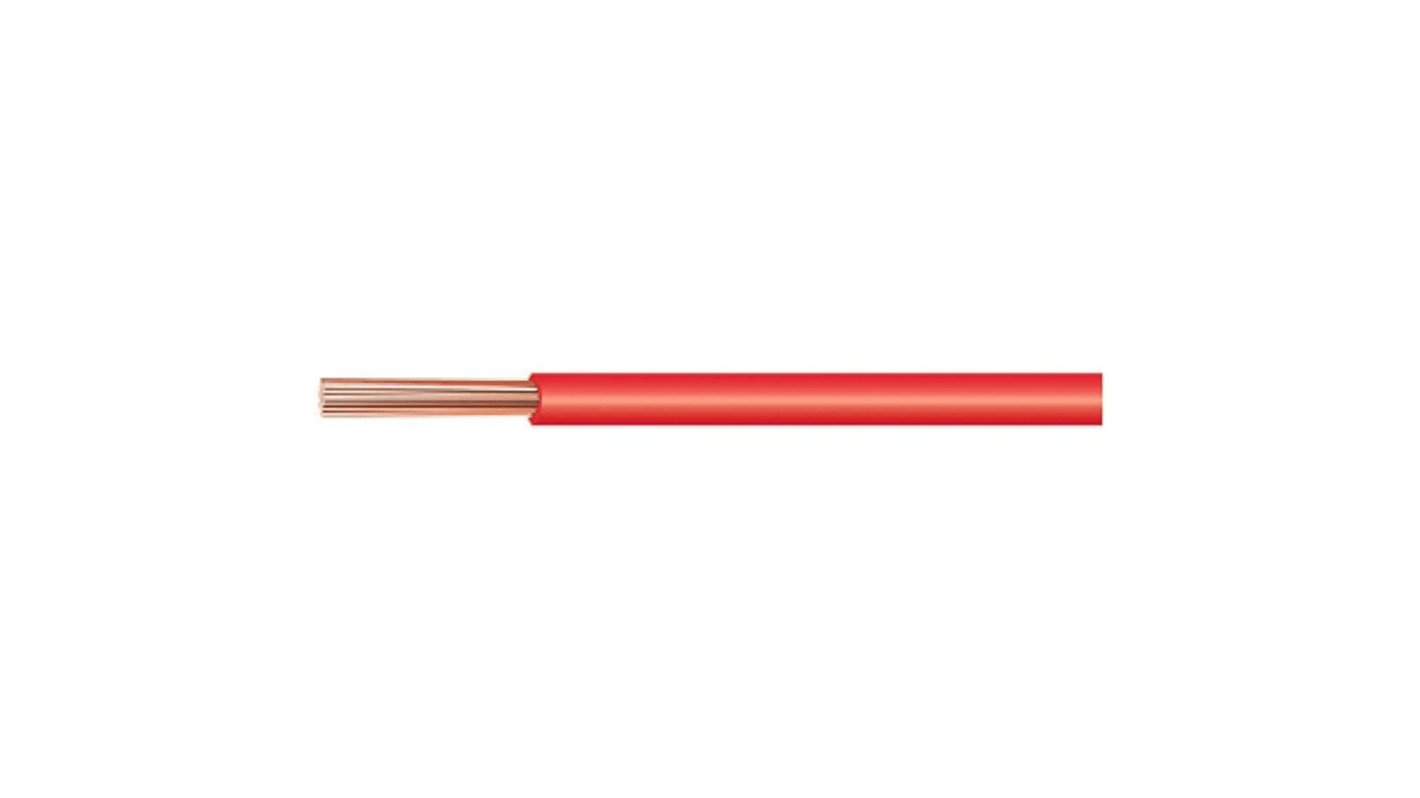 Huber+Suhner RADOX Series Red 1.5 mm² Hook Up Wire, 16 AWG, 100m, RADOX 155 1.5 MM² RED