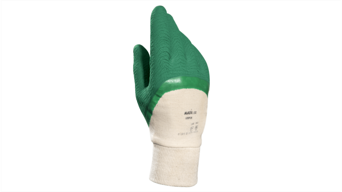 Mapa HARPON 330 Green Latex Public Park Maintenance, Waste Collection, Waste Management Work Gloves, Size 9