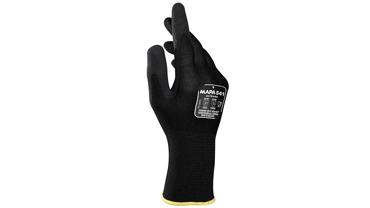 Mapa ULTRANE 541 Black Nitrile Material Handling Work Gloves, Size 11