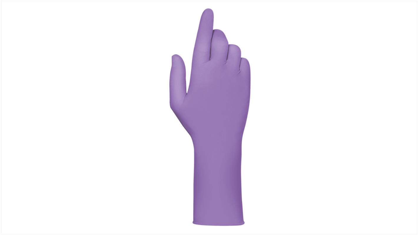 Mapa TRILITES 985 Violet Latex, Neoprene, Nitrile Disposable Gloves, Size 7, 100 per Pack