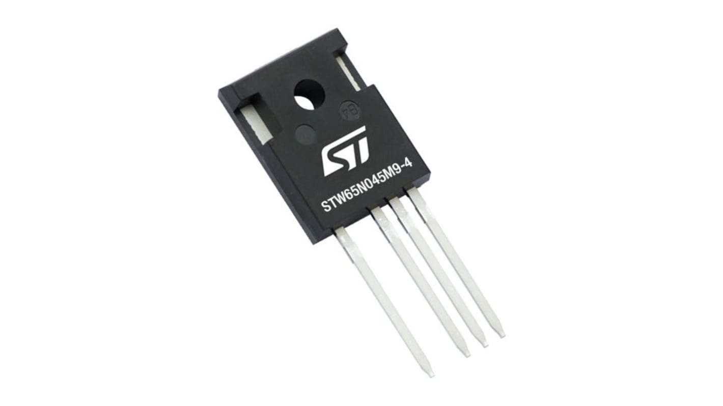 STMicroelectronics STW65N STW65N045M9-4 N-Kanal, THT MOSFET 650 V / 54 A, 3-Pin TO247-4